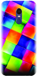 Husa din silicon compatibila cu Xiaomi Redmi Note 4X - model 3D Geometric Colorfull 