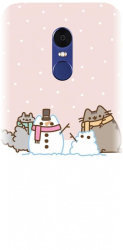 Husa din silicon compatibila cu Xiaomi Redmi Note 4X - model Cat And Snowman 