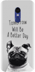 Husa din silicon compatibila cu Xiaomi Redmi Note 4X - model Tomorrow Will Be A Better Day Pug 