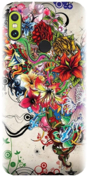 Husa din silicon compatibila cu Xiaomi Redmi Note 5 Pro - model Abstract Flowers 