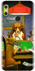 Husa din silicon compatibila cu Xiaomi Redmi Note 5 Pro - model Dogs Playing Poker 