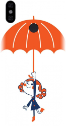 Husa din silicon compatibila cu Xiaomi Redmi Note 6 - model Girl and Umbrella 