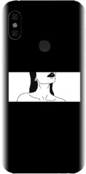 Husa din silicon compatibila cu Xiaomi Redmi Note 6 - model Line Art Buze Negre 