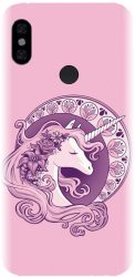 Husa din silicon compatibila cu Xiaomi Redmi Note 6 - model Purple Unicorn
