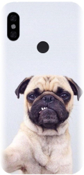 Husa din silicon compatibila cu Xiaomi Redmi Note 6 - model Simple Pug Selfie 