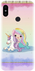 Husa din silicon compatibila cu Xiaomi Redmi Note 6 - model Sirena si unicornul 