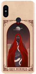 Husa din silicon compatibila cu Xiaomi Redmi Note 6 - model Tarot The Hermit 