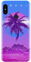 Husa din silicon compatibila cu Xiaomi Redmi Note 6 - model Vaporwave Palm 