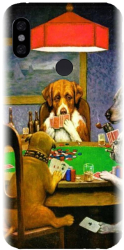Husa din silicon compatibila cu Xiaomi Redmi Note 6 Pro - model Dogs Playing Poker 