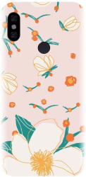 Husa din silicon compatibila cu Xiaomi Redmi Note 6 Pro - model Floral 