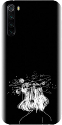 Husa din silicon compatibila cu Xiaomi Redmi Note 8 - model Line Art Dreamer 