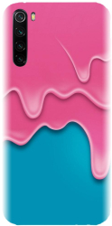 Husa din silicon compatibila cu Xiaomi Redmi Note 8 - model Pink Liquid Dripping 