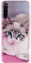 Husa din silicon compatibila cu Xiaomi Redmi Note 8 - model Siamese Kitty 