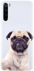 Husa din silicon compatibila cu Xiaomi Redmi Note 8 - model Simple Pug Selfie 
