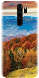 Husa din silicon compatibila cu Xiaomi Redmi Note 8 Pro - model Autumn Mountain Fall Rusty Forest 