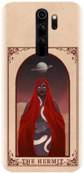 Husa din silicon compatibila cu Xiaomi Redmi Note 8 Pro - model Tarot The Hermit 
