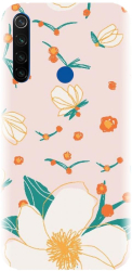 Husa din silicon compatibila cu Xiaomi Redmi Note 8T - model Floral 