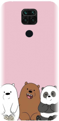 Husa din silicon compatibila cu Xiaomi Redmi Note 9 - model Cei 3 panda 