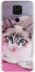 Husa din silicon compatibila cu Xiaomi Redmi Note 9 - model Siamese Kitty 