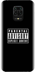 Husa din silicon compatibila cu Xiaomi Redmi Note 9 Pro Max - model Parental Advisory 
