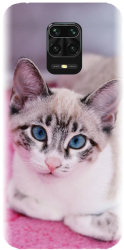 Husa din silicon compatibila cu Xiaomi Redmi Note 9 Pro Max - model Siamese Kitty 