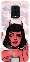 Husa din silicon compatibila cu Xiaomi Redmi Note 9 Pro Max - model Trippy Evil Mode 