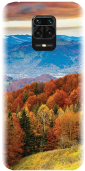 Husa din silicon compatibila cu Xiaomi Redmi Note 9 Pro - model Autumn Mountain Fall Rusty Forest 