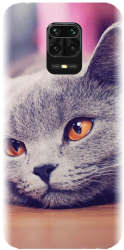 Husa din silicon compatibila cu Xiaomi Redmi Note 9 Pro - model British Shorthair Cat 