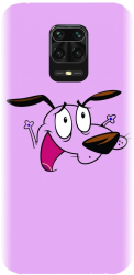 Husa din silicon compatibila cu Xiaomi Redmi Note 9 Pro - model Courage The Cowardly Dog 