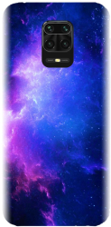 Husa din silicon compatibila cu Xiaomi Redmi Note 9 Pro - model Purple Space Nebula 