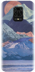Husa din silicon compatibila cu Xiaomi Redmi Note 9s - model Collage Mountain 