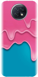 Husa din silicon compatibila cu Xiaomi Redmi note 9T 5G - model Pink Liquid Dripping