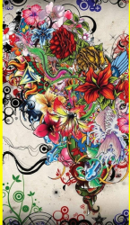Husa din silicon compatibila cu Xiaomi Redmi Note 9t Pro 5G - model Abstract Flowers 
