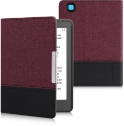 Husa pentru Kobo Aura Edition 2 Kwmobile Rosu/Negru Textil 41182.10 