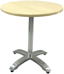 Masa cafenea rotunda D70xh74cm Raki Maple blat werzalit si picior aluminiu 
