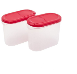 Set 2 cutii cereale 1 2 litri Corny Rosii 