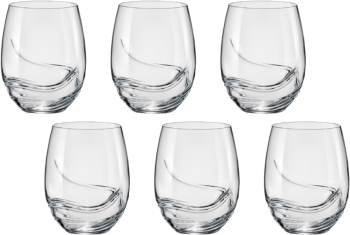 Set 6 pahare bauturi racoritoare BOHEMIA CRISTAL TURBULENCE 500ml 