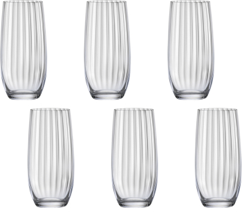Set 6 pahare bauturi racoritoare BOHEMIA CRISTAL WATERFALL 350ml 