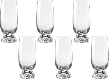 Set 6 pahare bauturi racoritoare/sampanie BOHEMIA CRISTAL GINA 210ml 
