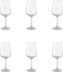 Set 6 pahare vin BOHEMIA CRISTAL SANDRA 350ml sticla 