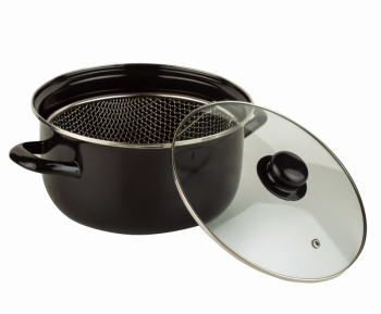 Cos de prajit Oala Rosberg R51213J 24 cm 4.5L Inductie Email Negru 