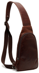 Geanta crossbody din piele naturala The Chesterfield Brand Bari Maro inchis 