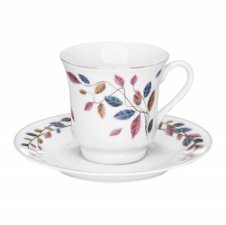 Set servire ceai sau cafea DOMOTTI Vergo 12 piese 6 persoane portelan 