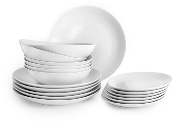 Set vesela Ibili Bolonia portelan 18 piese alb 