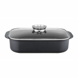 Tava pentru prajit cu capac AMBITION Grand 40x25x9cm 6.5L capac cu sistem Aroma Knob invelis ILAG Xeradur 2