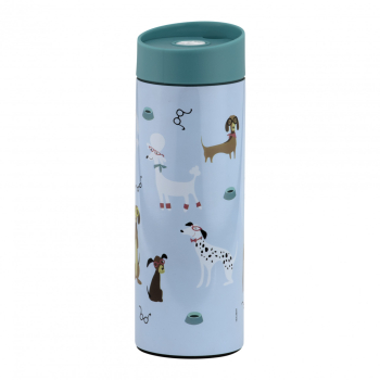 Cana termos 350ml albastru model catei AMBITION Pets 