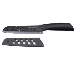 Cutit santoku AMBITION Skiv 15cm negru lama ceramica 