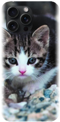 Husa din silicon compatibila cu Apple iPhone 15 Pro Max - model Animal Cat 