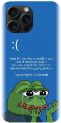 Husa din silicon compatibila cu Apple iPhone 15 Pro Max - model Blue Screen 