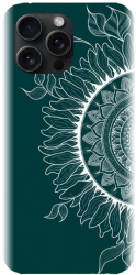 Husa din silicon compatibila cu Apple iPhone 15 Pro Max - model Green Mandala 